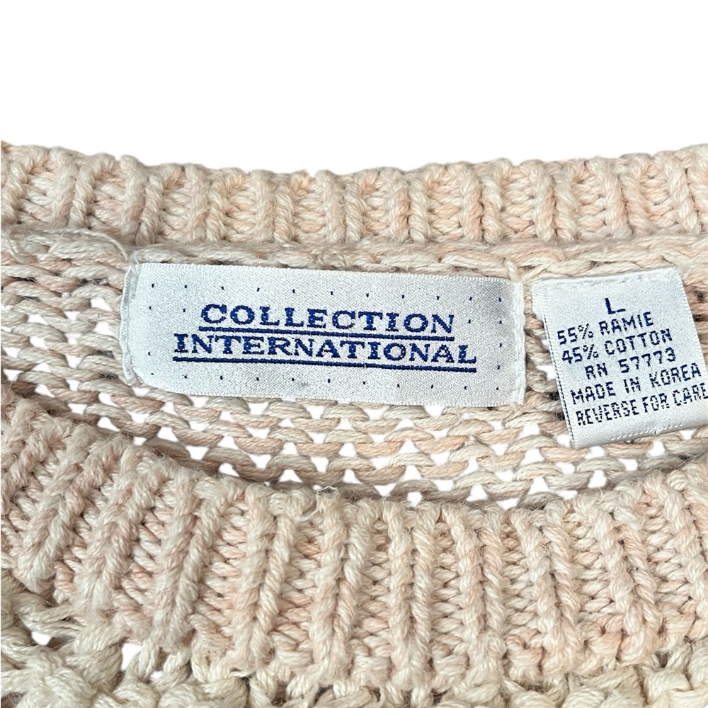 Vintage Oversized Elegant Patchwork Knit Sweater … - image 3